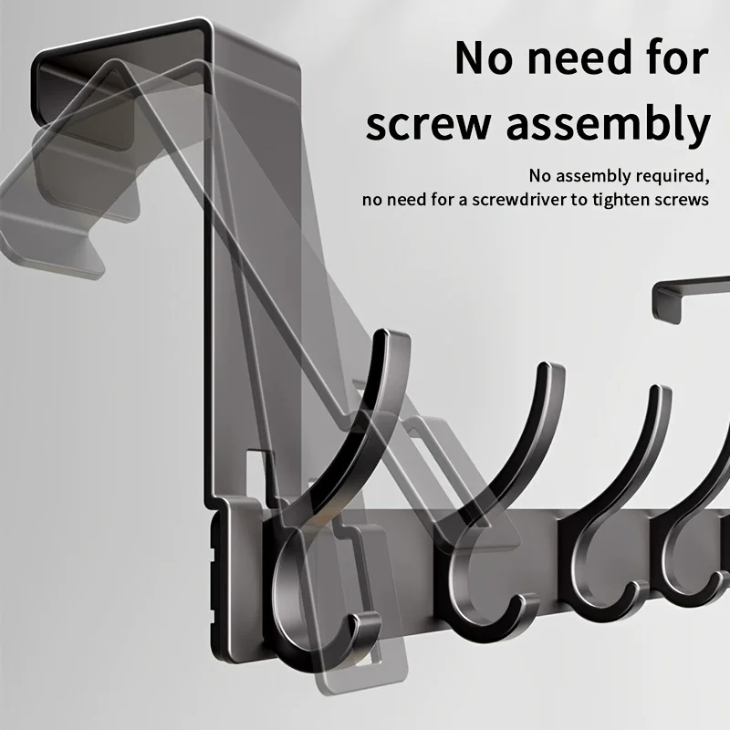 Hooks Over The Door Home Organizer Rack Clothes Coat Hat Towel Hanger Bathroom Accessories Holder Door Hang Quick Installation