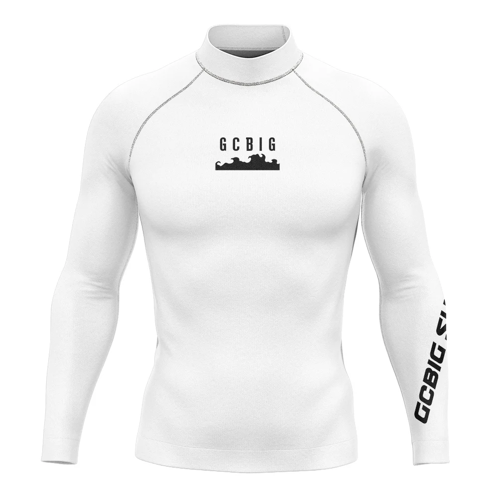 Men Long Sleeve Surfing Rash Guard Summer Surf Clothes T-shirt Swimwear Swim Floatsuit Beach Blacks Tops Uv Swimming Diving Suit 2