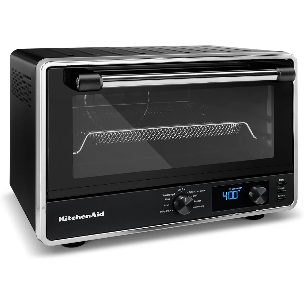 Digital Countertop Oven with Air Fry & Pizza Stone, KCO128BM, Black Matte