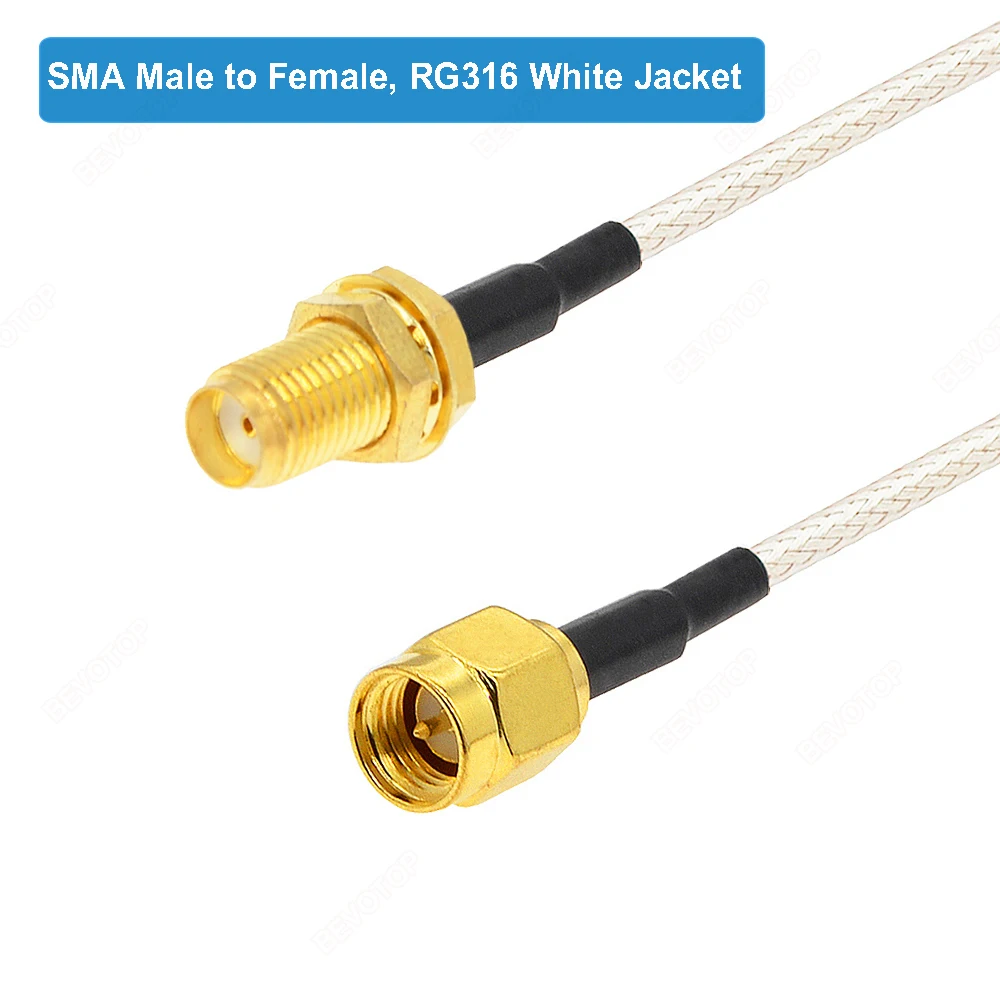Cavo Prolunga Per Antenna WiFi SMA Maschio A SMA Femmina - 20cm, Angolo Retto, RG174
