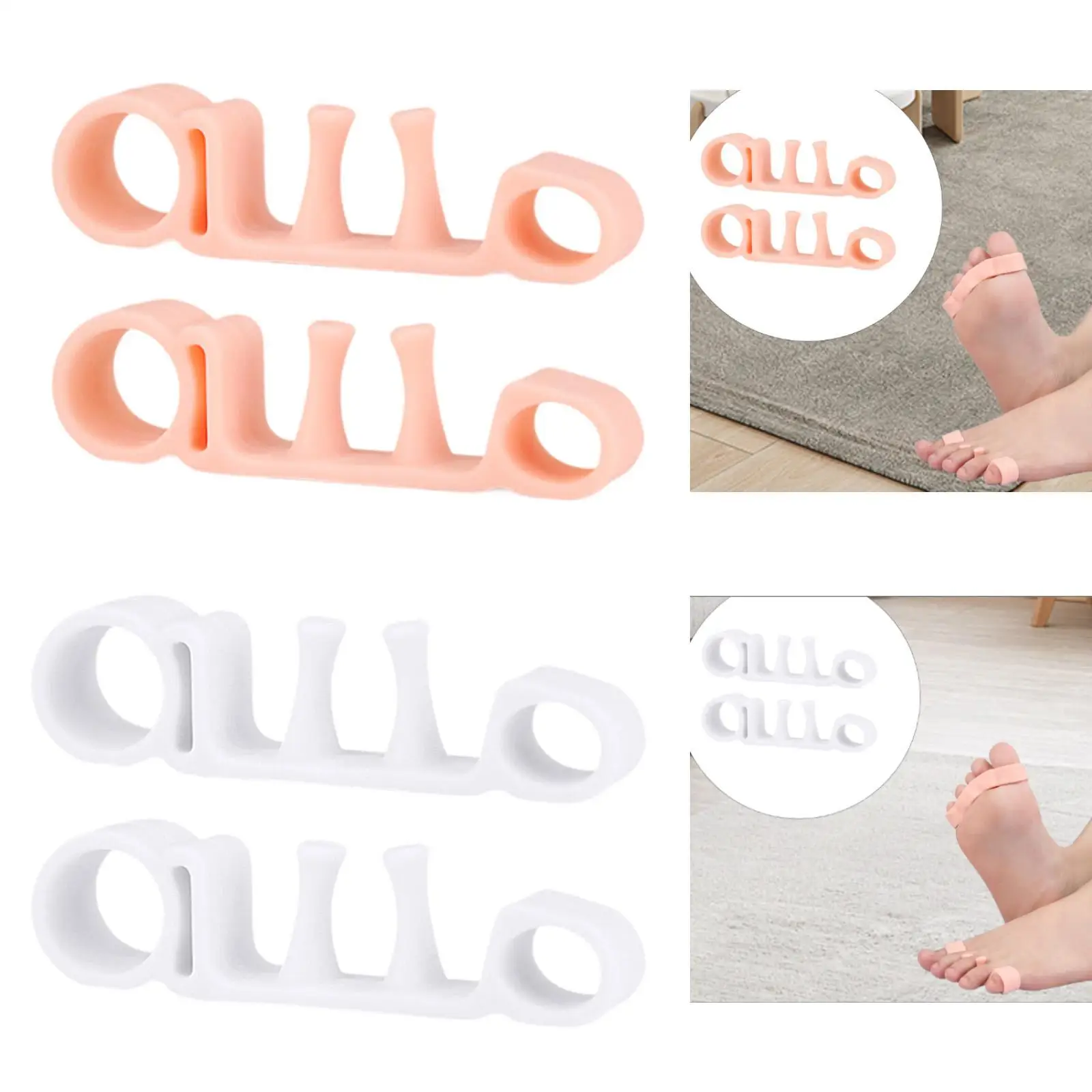 2 Pieces Toe Plint Separators Body Feet Aligners Kit for Boys Hammer Toes