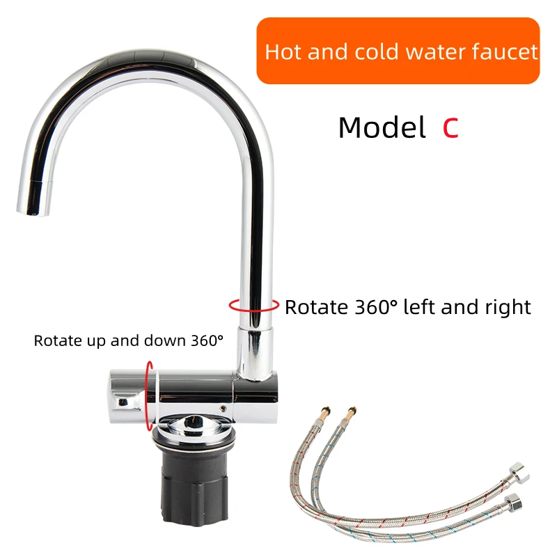 RV Water Faucet Caravan Faucet RV Electric Control Faucet Folded Faucet  Tempered Glass Lid Van Camper Trailer Boat Accessories - AliExpress