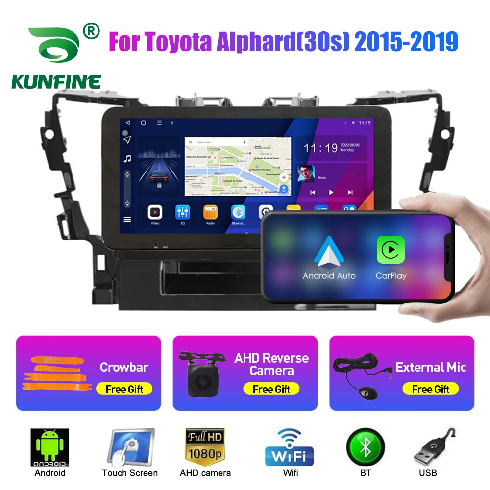 

10.33 Inch Car Radio For Toyota Alphard (30s) 15-19 2Din Android Octa Core Car Stereo GPS Navigation Player QLED Screen Carplay