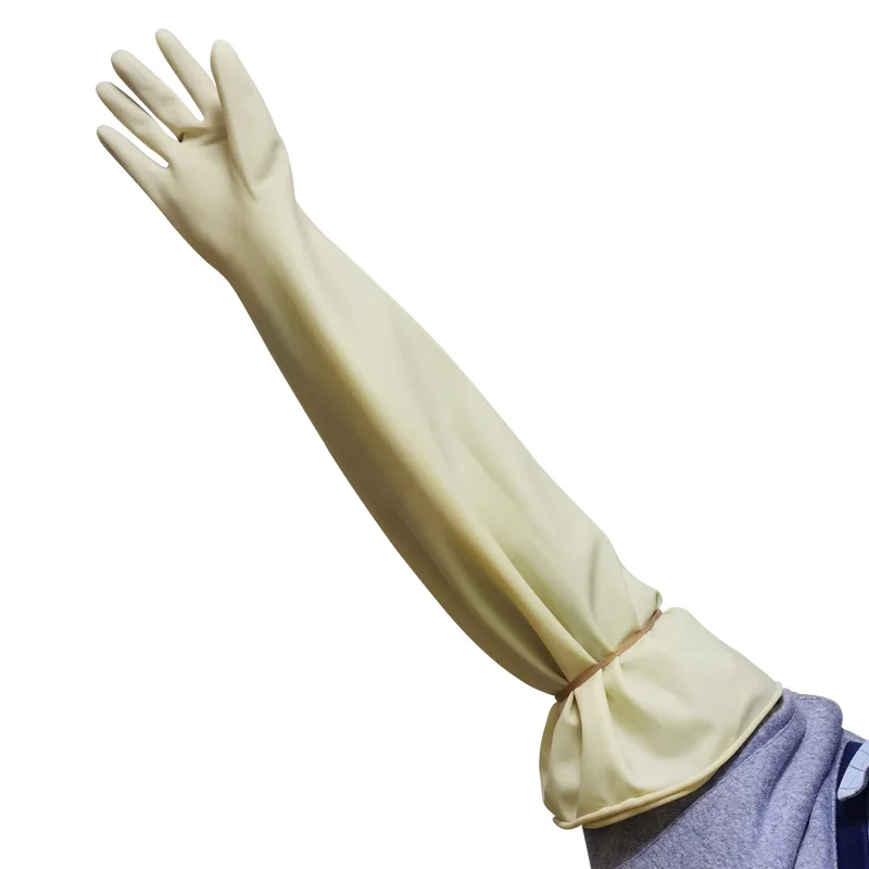 Durable Long Kitchen Clean Tools Waterproof For Washing Acid and Alkali Resistant Industrial Naturally Harmless Latex Gloves