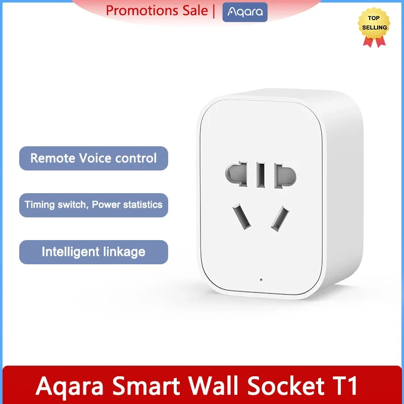 Aqara Smart Wall Socket T1 Smart Plug Zigbee 3.0 Remote Control Wireless Socket Work With HomeKit Aqara Home APP ZNCZ15LM