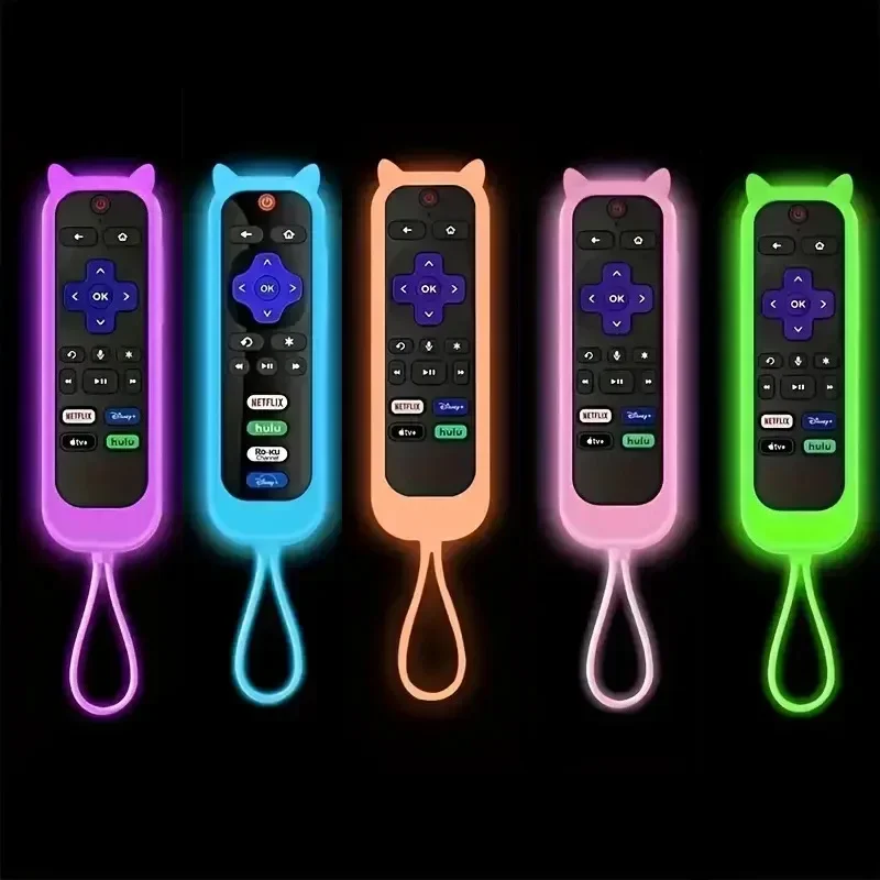 1 Piece Luminous Silicone Case for TCL Roku RC280 TV Remote Control Dust Covers Anti-slip Protective Holder Silicone Dust-proof silicone remote case,silicone remote sleeve,silicone remote cover,silicone case protector,remote controller cover