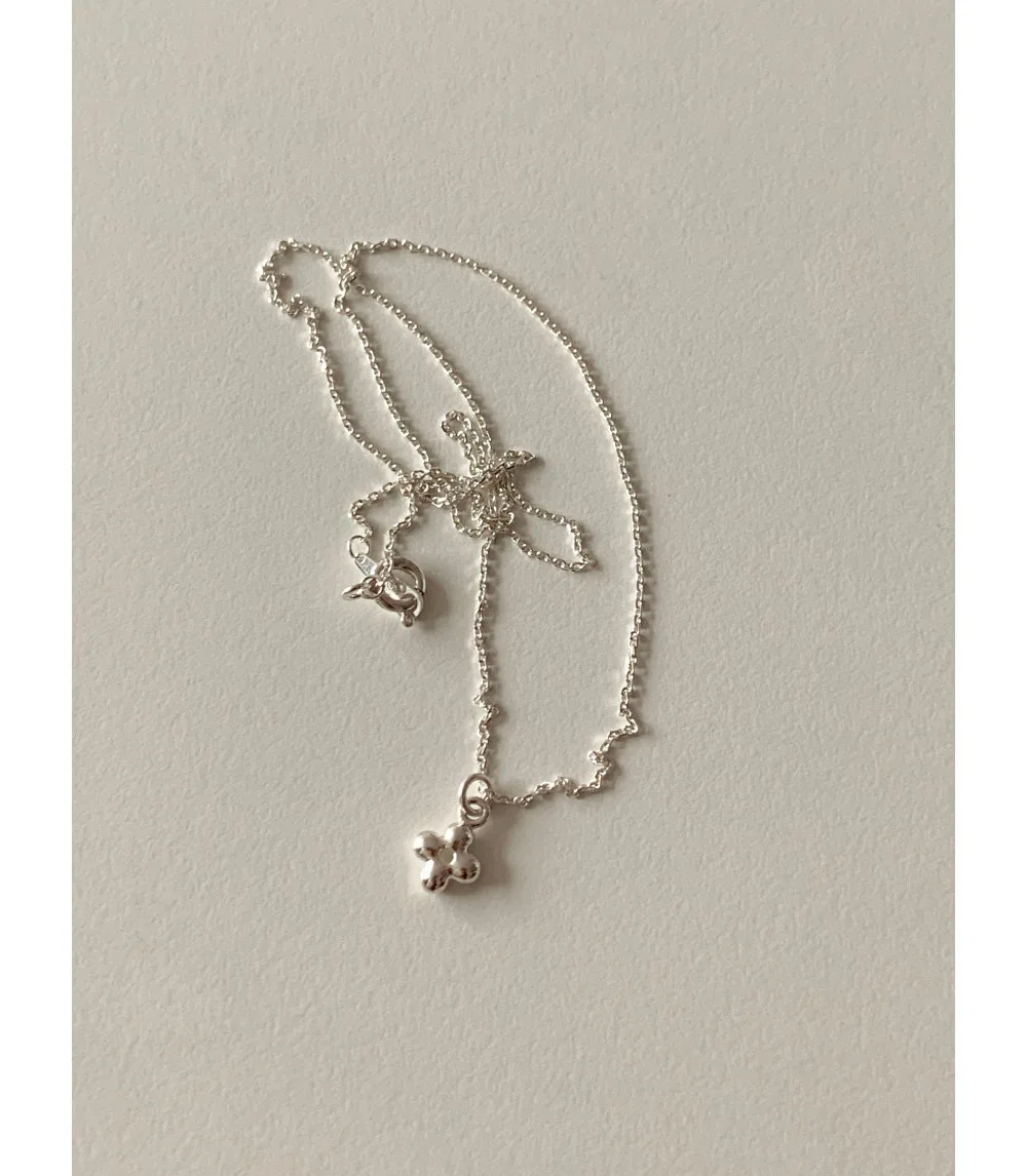 

S925 sterling silver round bead cross necklace, simple short chain, small fresh flower collarbone chain VN6