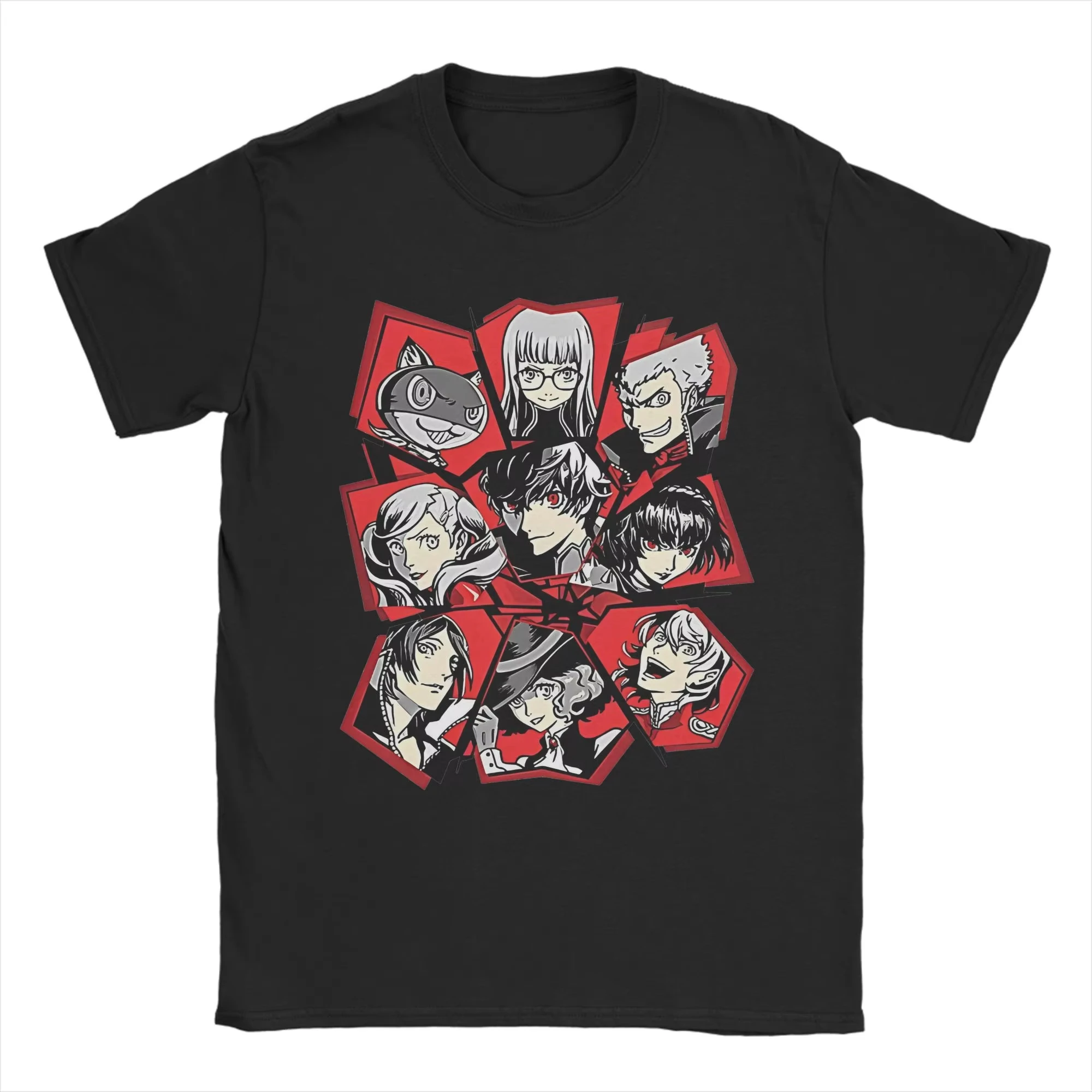 Persona 5 Queen Makoto Niijima Grafik-T-Shirt Vintage Washed Anime Merch Harajuku Unisex Oversized Baumwoll-Kurzarm-T-Shirt
