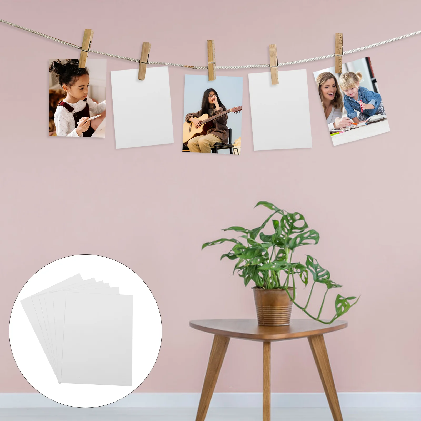 

6 Pcs Blank Notebooks Sublimation Aluminum Sheet Emblems Wall Poster Sign Metal Canvas White