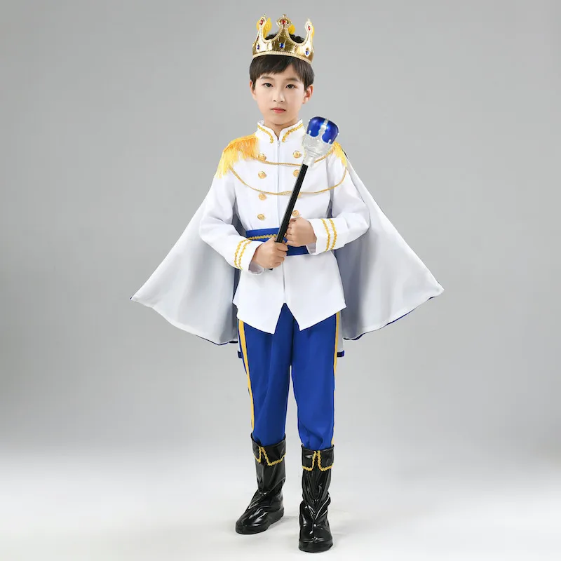 Kids Cosplay Costume Medieval Prince Costume Halloween The Emotional Story of the Prince and Princess Fantasy Royalty Performance