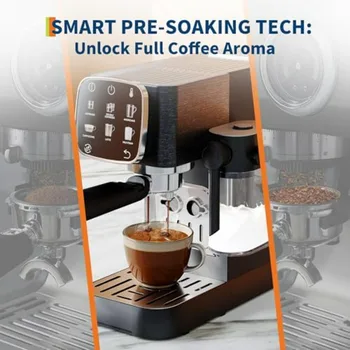 Compact 20 Bar Professional Espresso Machine with Milk Frother and Touchscreen Adjustable Temperature Espresso Coffee Machine f 3