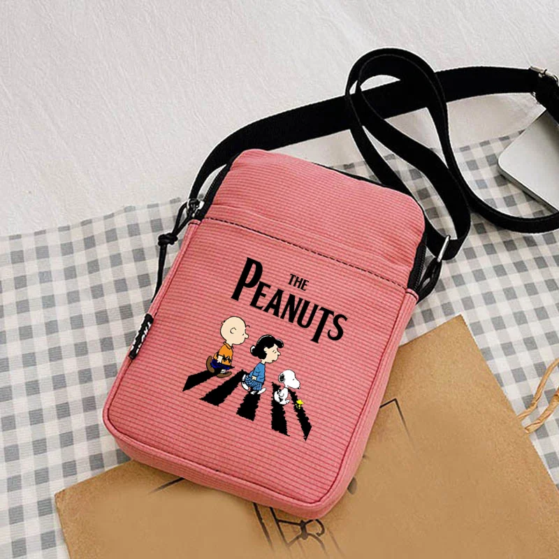 Snoopies Anime Dog Animal Women Crossbody Bags Shoulder Bag Female Small Bag Canvas Students Single Shoulder Purse Hand Bags