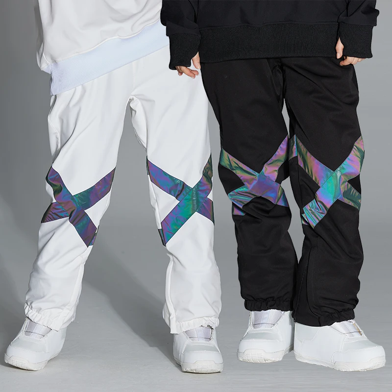 Skiing Pants, Night glow, Snowboard Snow Pants, Ski Clothes, Ski Suit Pant, Snowboarding Trousers, Men and Women