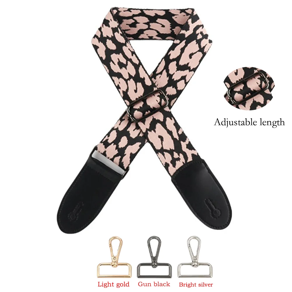 5CM Guitar Strap Adjustable High-Grade Printing Ethnic Style Pure Cotton Embroidery Electric Acoustic Guitar Accessories
