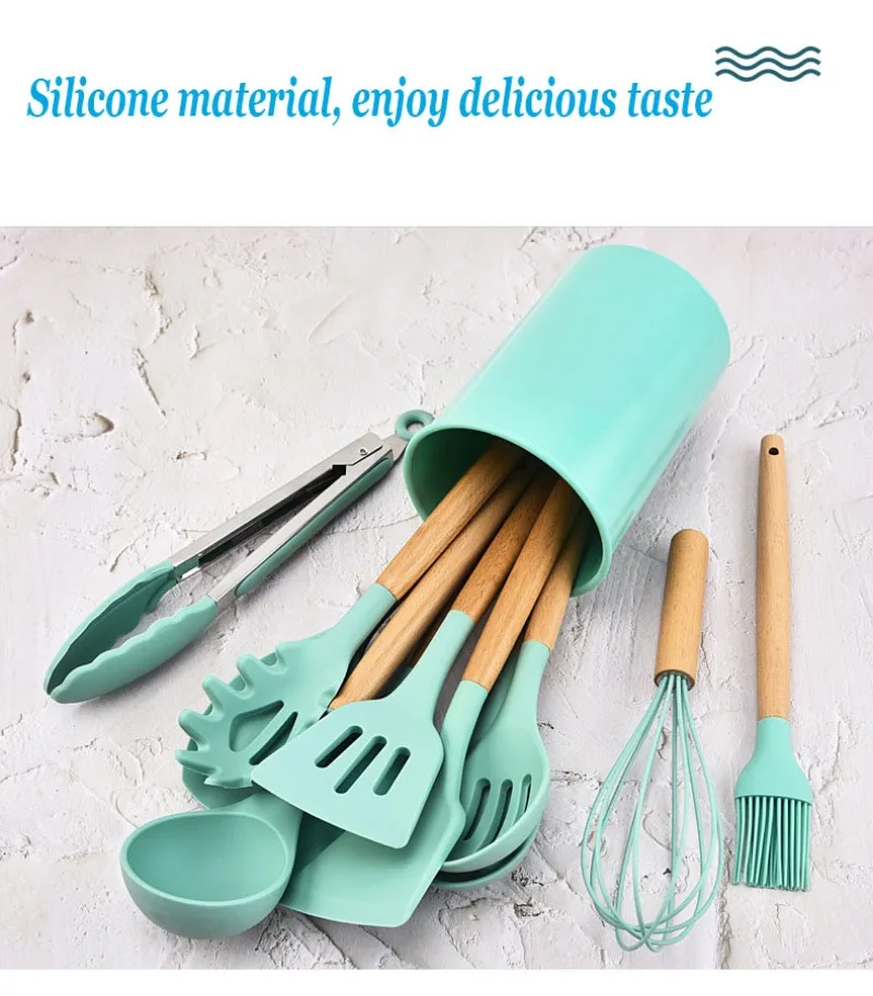 Tasty Silicone Mini Spatula and Whisk Baking Kitchen Gadgets Set, Tasty Blue