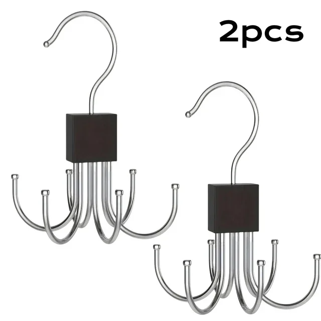 360° Rotatable Multi-Claw Storage Coat Hook Multifunctional Clothes Rack for Belt Bra Tank Top Tie Scarf Purse Hanger Organizer