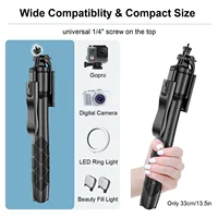 Selfie Stick Tripod Stand with Remote 60" Extendable Travel Phone Tripod for iPhone Android Camera 360° Rotation Video Recording - Image 5