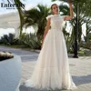 Boho Customized Sleeveless Wedding Dresses Lace Appliques A Line فساتين السهرة Sweep Train Bohemian 2023 New Vestidos De Novia 1