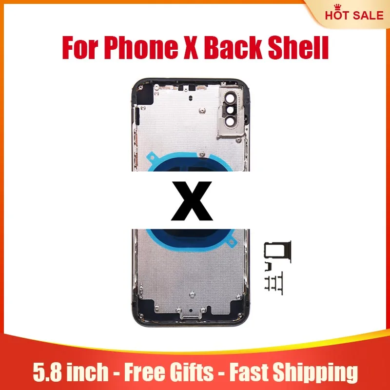 Rear Shell For iPhone X Back Housing Free Shipping,Back