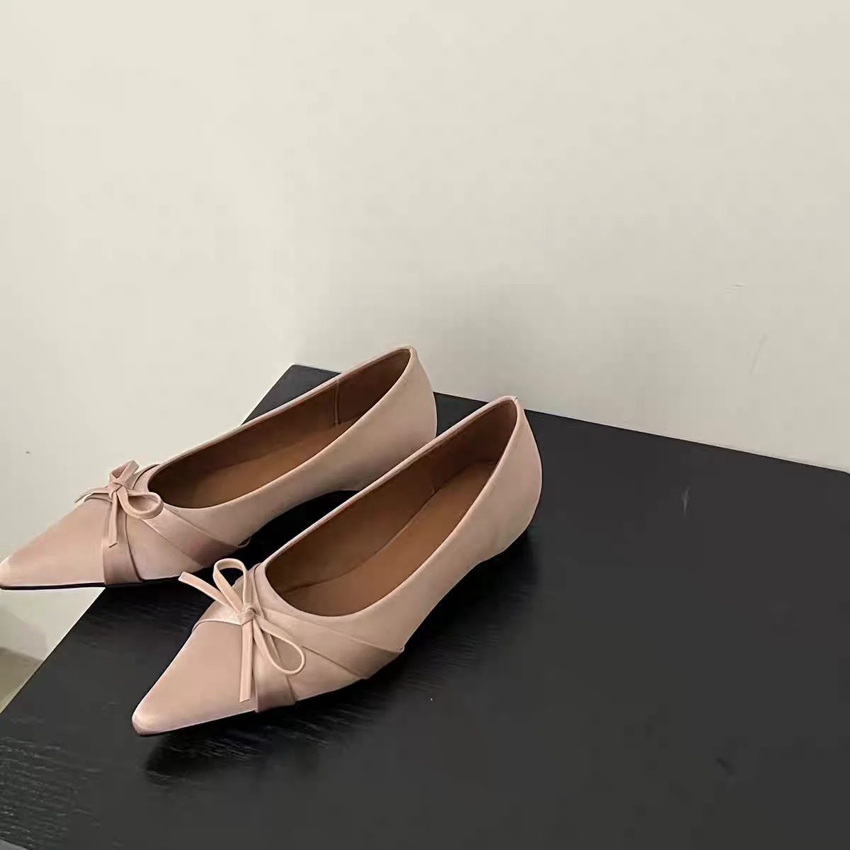 Women Flats 2024 New Bow Tie Flat Shoes for Women Ballerinas Pointed Toe Slip on Flat Lazy Loafers Casual Comfort Sneakers Women 5