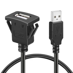 Universal 3ft Square USB Panel Flush Mount Extension Cable (USB2.0)