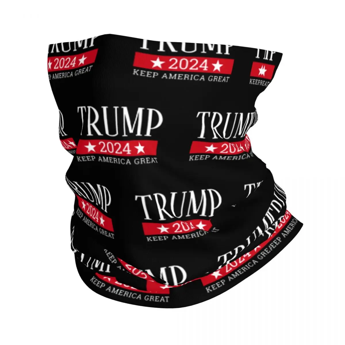 

Donald Trump Keep America Great 2024 Bandana Neck Cover Printed Balaclavas Magic Scarf Warm Headband Hiking Men Adult Breathable