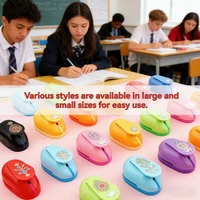 5×3×4.5cm Flower Punch, Kids DIY Paper Cut Embossing Tool, Labor-Saving Hole Punch for Scrapbooking & EVA Foam Crafts 1