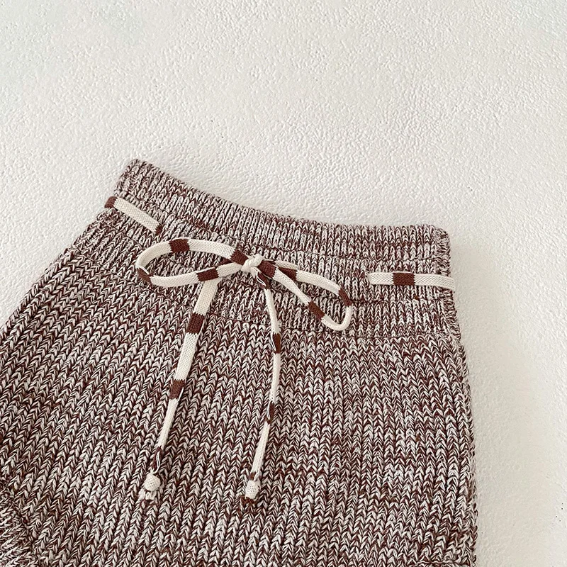 Cotton Baby Knit Pullover And Shorts Set For Newborns