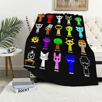 Sprunki Incredibox Game Blanket Plush Nap Sofa rug for Living Room Warm Office Bedroom Birthday Home Travel Kid Gifts 1