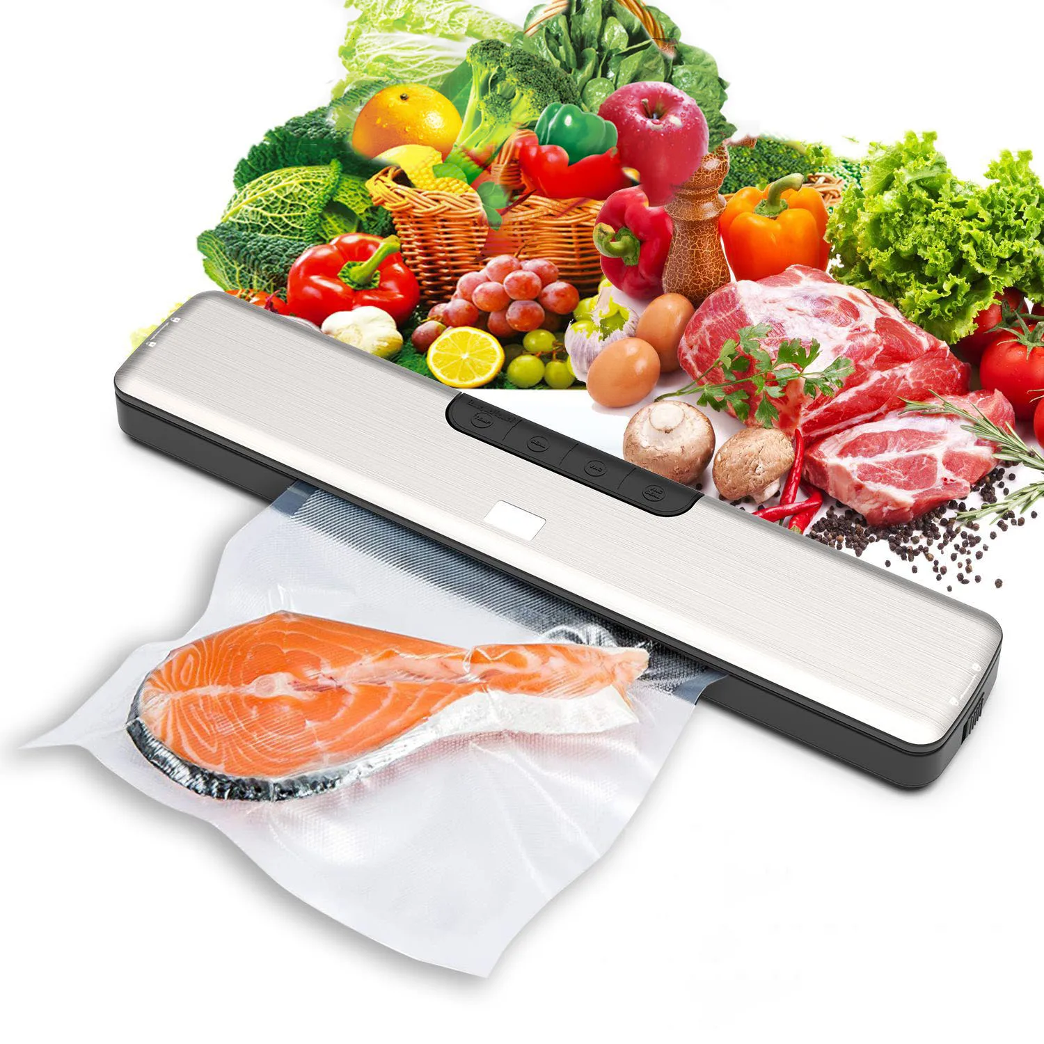 

Household Vacuum Packing Machine Automatic Vacuum Food Sealer Saver Packs Package For Kitchen Food Fresh 110V 220V