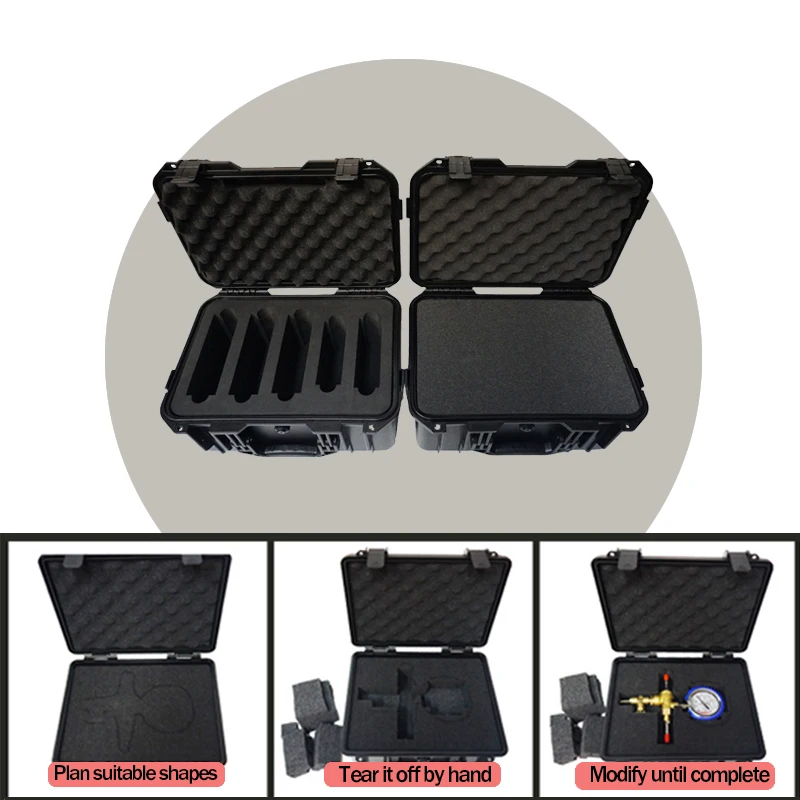 Tool Case Waterproof Hard Carry Case Bag Sponge Storage Box Suitcase Precision Instrument Safety Tool Box Hardware Toolbox