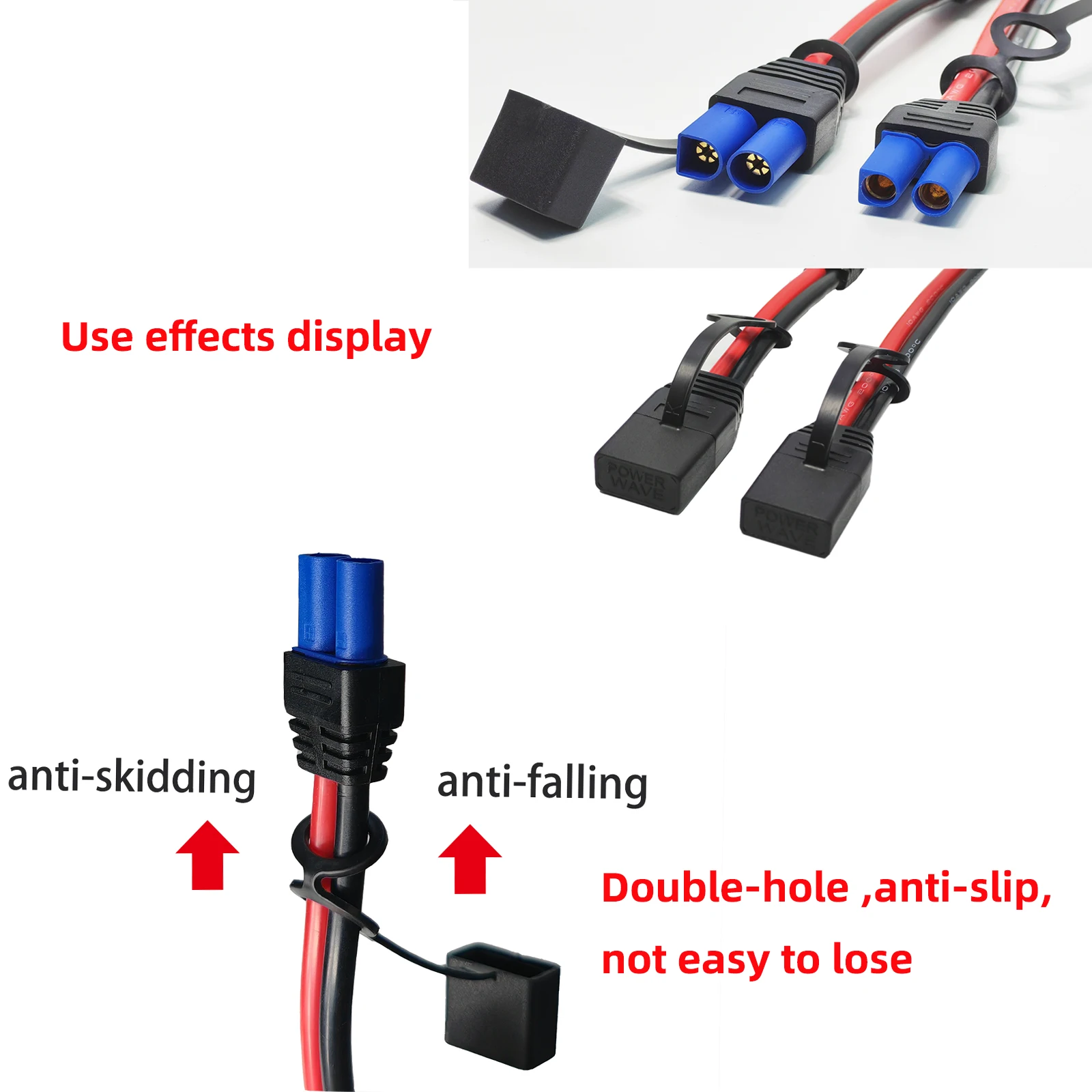 10AWG EC5 RC Lipo Battery Adapter Cable EC5 Male Female Connector Extension Cord with Dustproof Cover Emergency Start Power Plug