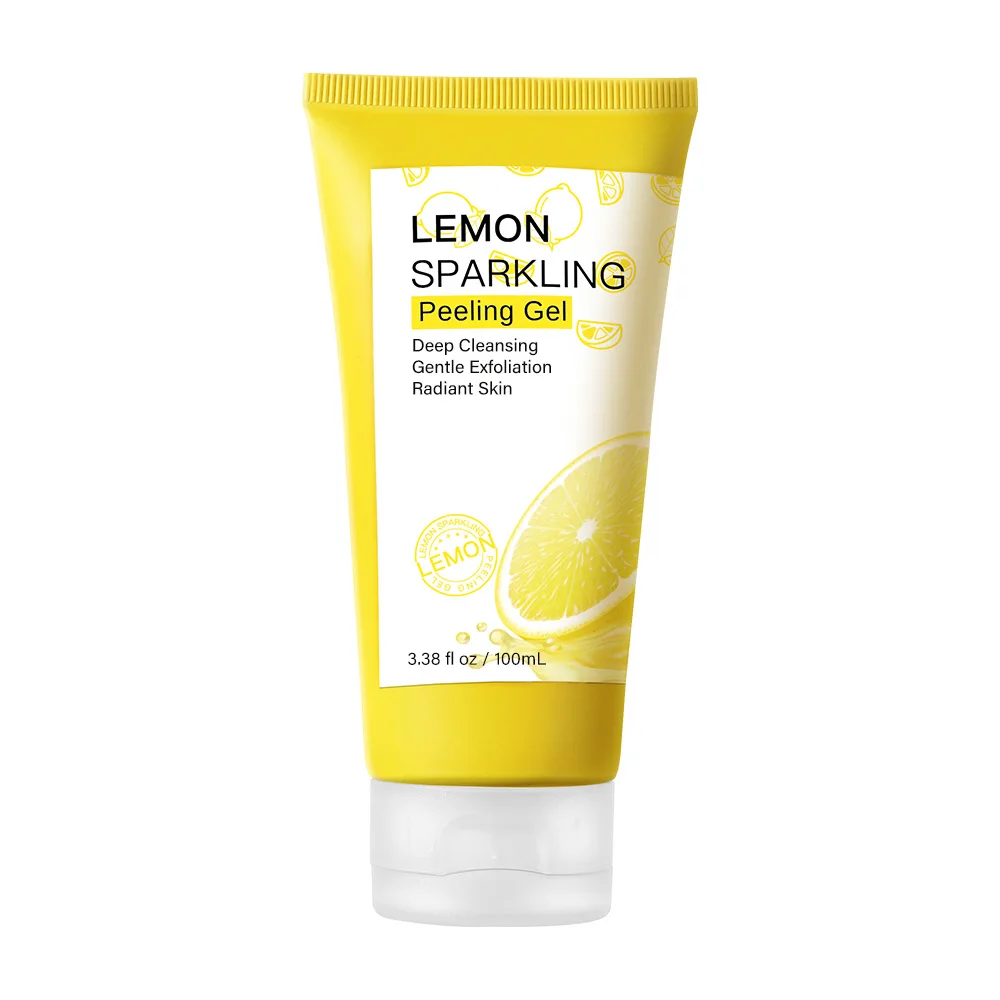 Lemon Face Wash Facial Cleanser Face Exfoliating Gel Moisturizing Remove Dead Skin Blackhead Exfoliator Facial Scrub Exfoliation 6