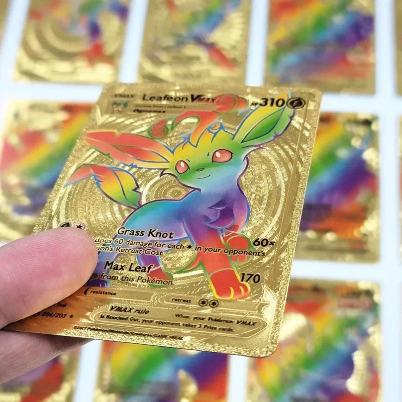 Golden Pokemon Card Pack 55-Card Gold Shiny Pokmon TCG Pack - Includes  Charizard, GX, VMAX Cards, 2021 Gold Shiny Pokmon Cards
