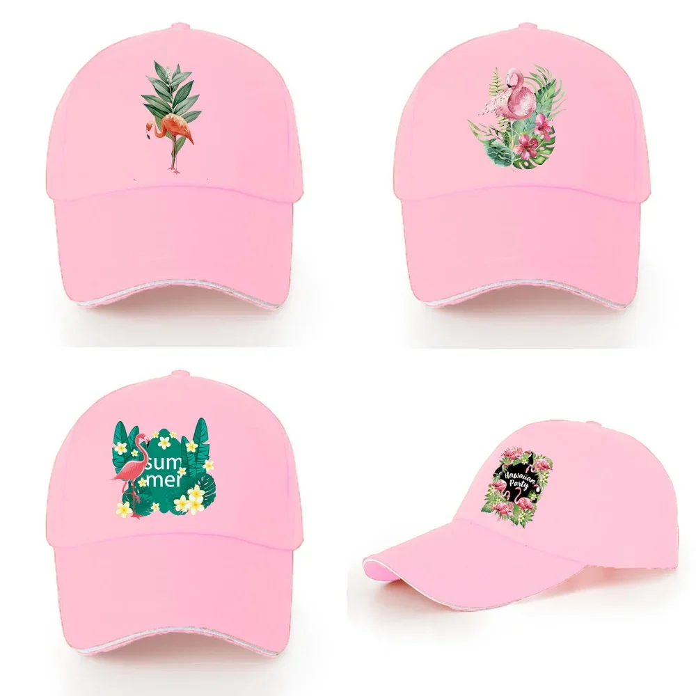 

Cap Tennis Caps Spring Cotton Baseball Caps Snapback Hip Hop Fitted Caps Women Casual Flamingo Pattern Series Sport Visors Hat