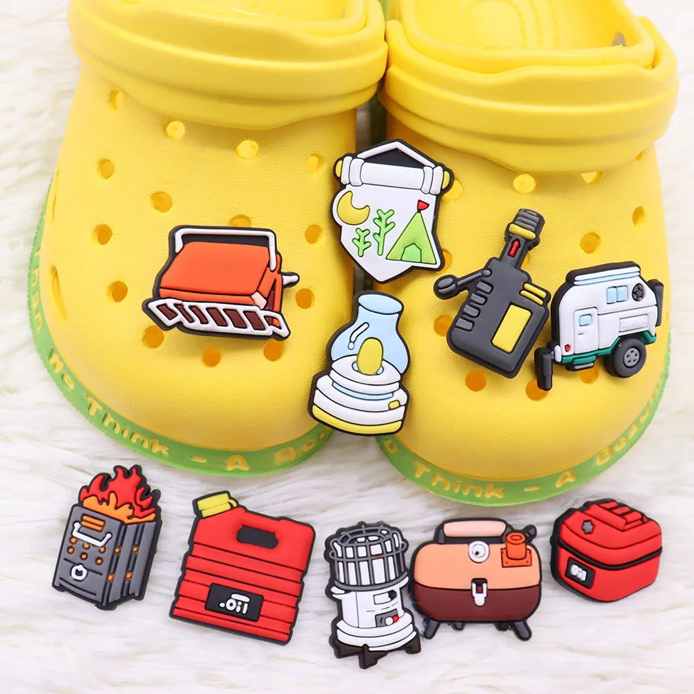 

10pcs/Set PVC Oil Drum Shoes Accessories Machine Garden Shoe Decorations Fit Adult Backapck Croc Jibz Charm