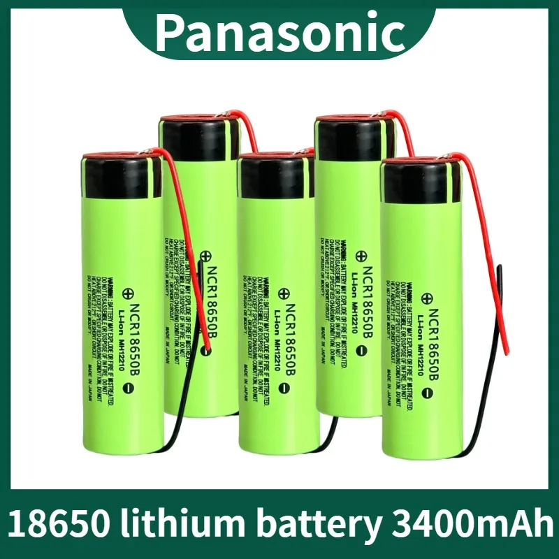 Литий-ионный аккумулятор Panasonic NCR18650B, 3,7 в, 3400 мАч, 18650