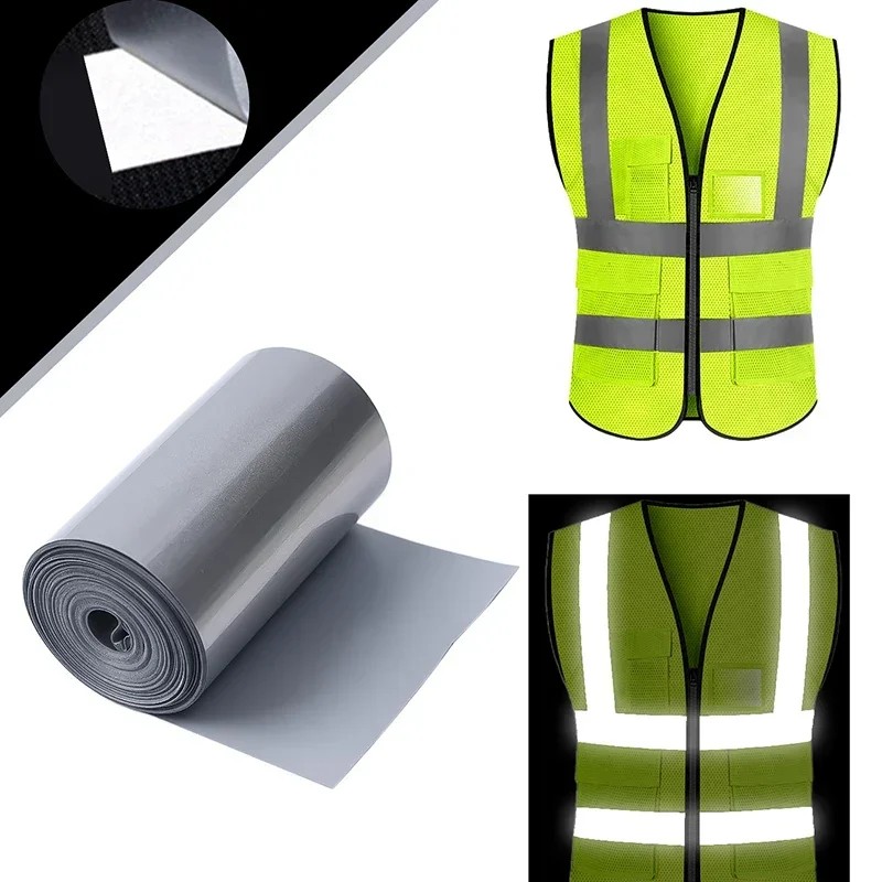 5M Long Reflective Tape For Warning Helmet T-Shirts Iron on Safety Reflector Sticker
