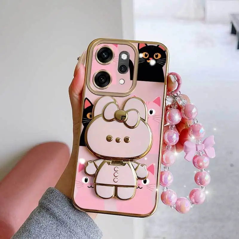 Heart-Shaped Pink Phone Case Set with Lanyard and Stand - 3 Piece Set