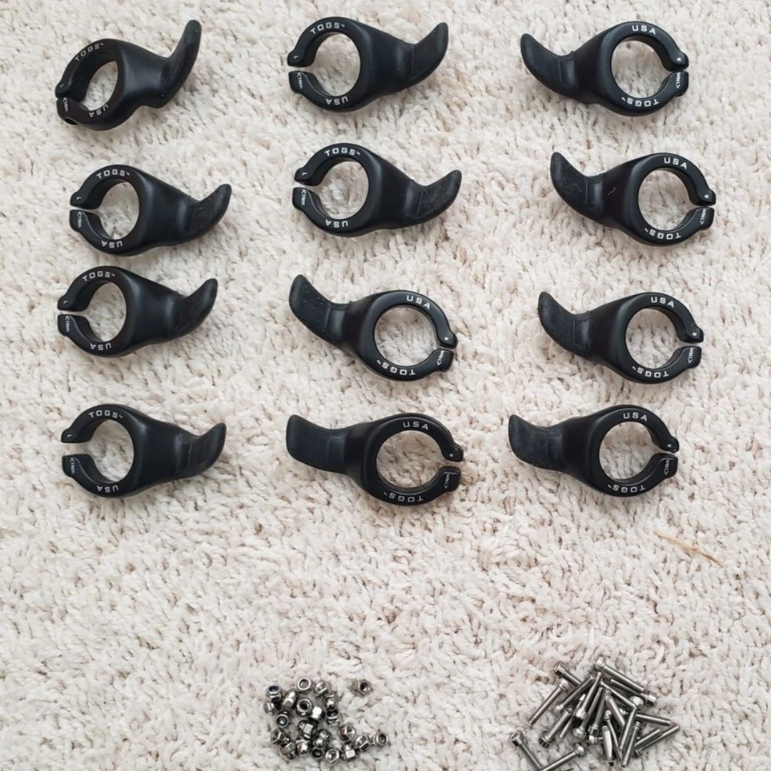 Six Pairs TOGS MTB Thumbgrips Thumb-Over-Grip-System