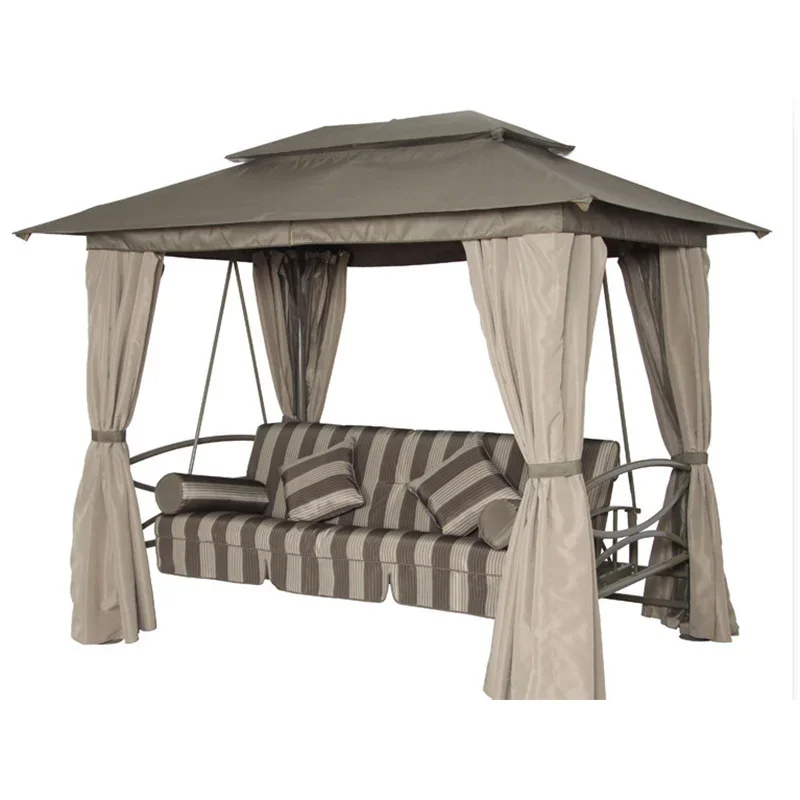 Steel Outdoor Swing Bed Rocking Chair Can Sit And Lie Down Dual-purpose Swing Chair Courtyard Garden Iron Leisure Hammock Bed