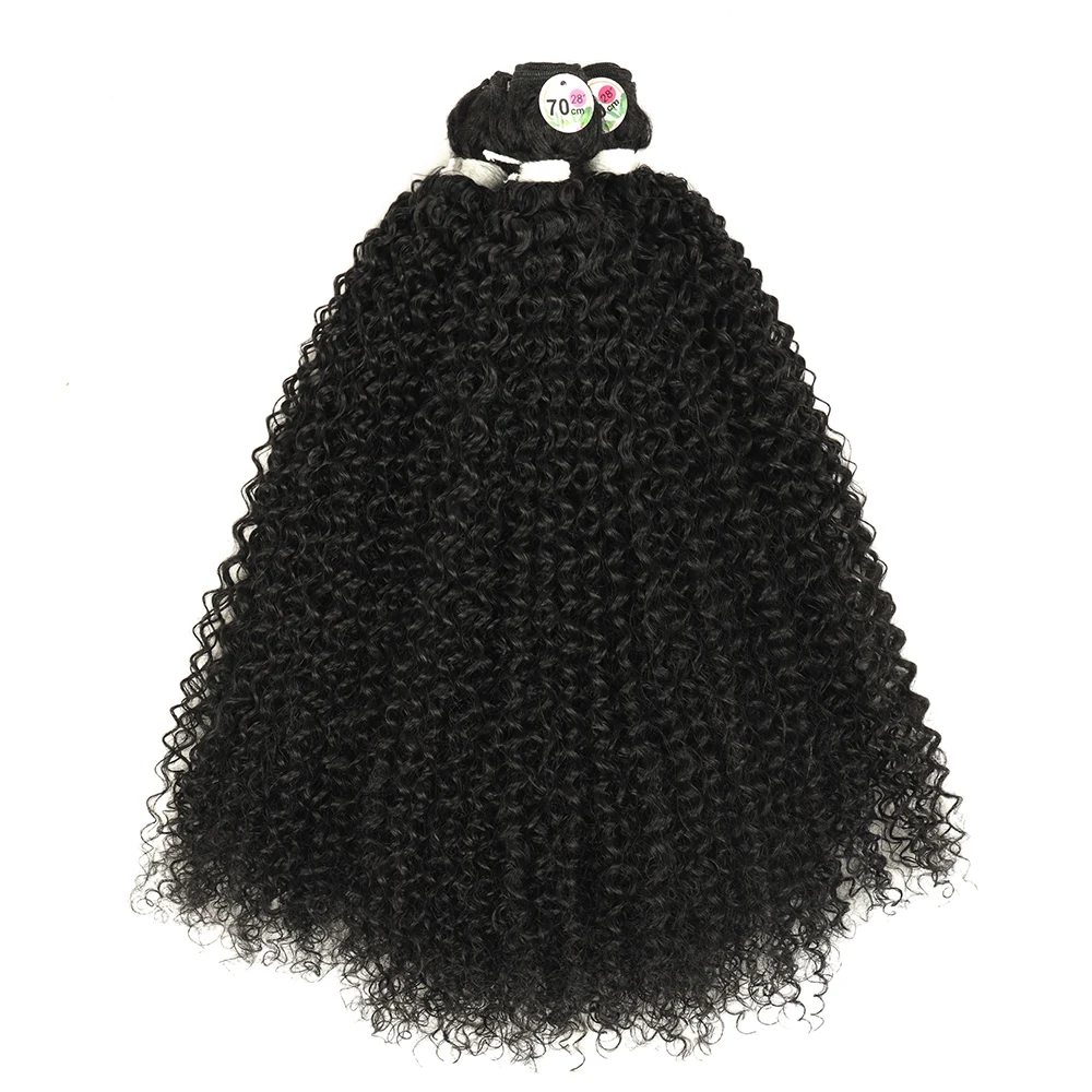 28 zoll 100g/1 stücke Synthetische Haar Extensions Verworrene Lockige Haar Bundles Haarwebart Bundles Dicke 300g für Frauen Kostenloser Versand – Detail 7