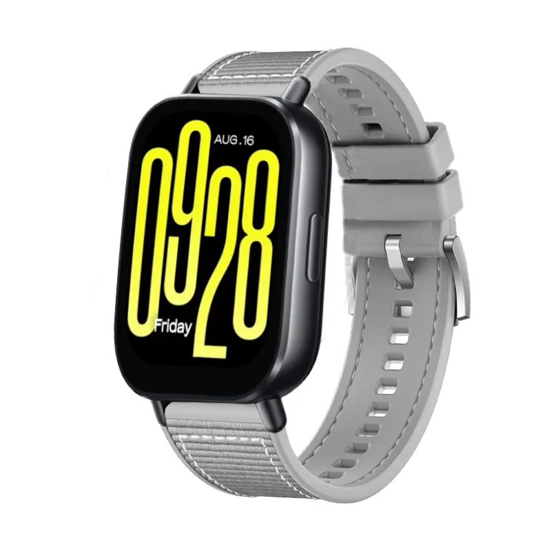 22mm Composite Silicone & Nylon Braided Watch Strap