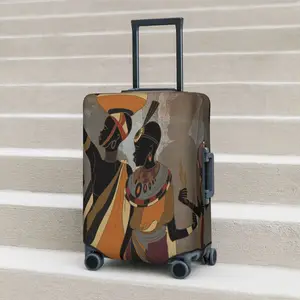 Retro African Women Suitcase Cover Ethnic Style Travel Protector Flight Practical Luggage Case