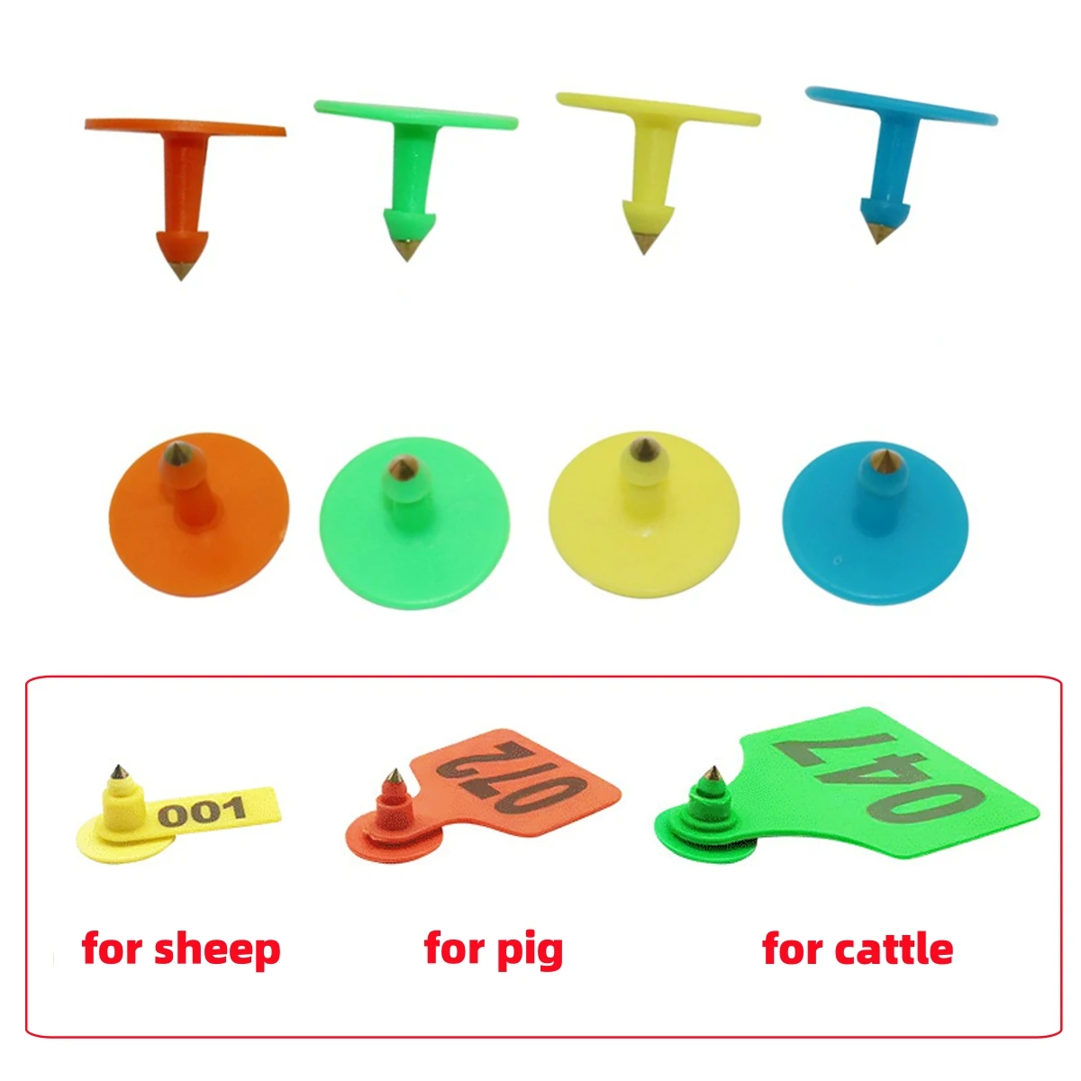 Livestock Ear Tags 50Pcs Anti-Shedding for Animals