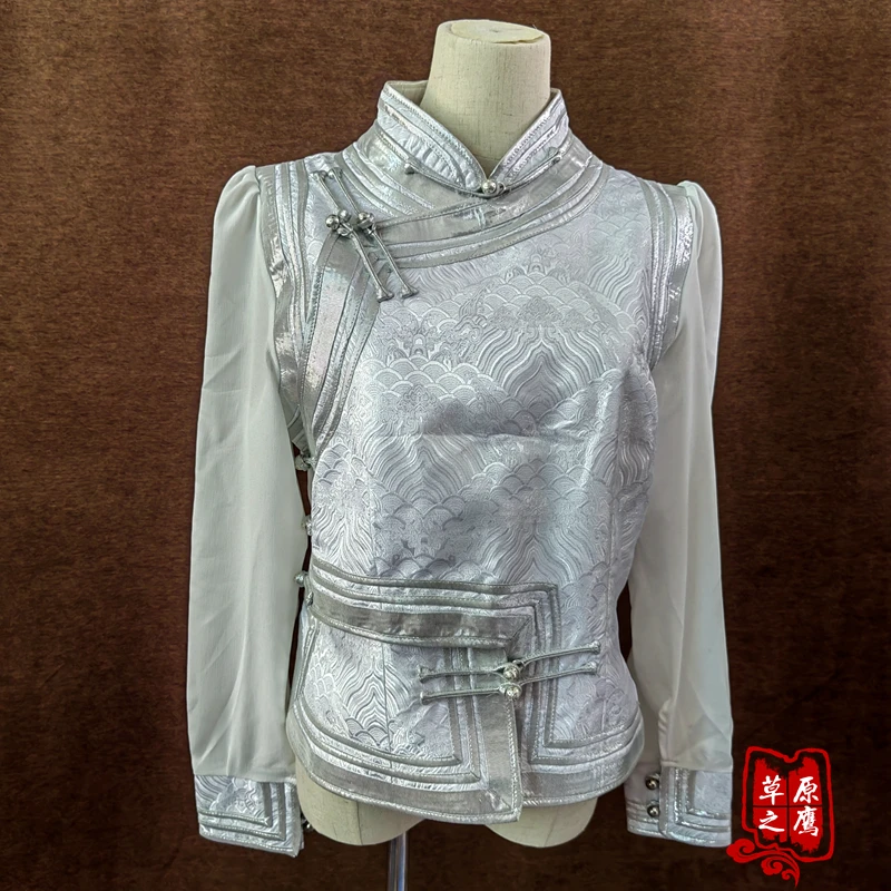 Mongolian Vest Women's One-Sleeve Ethnic Clothes Improved Casual Spring Shirt