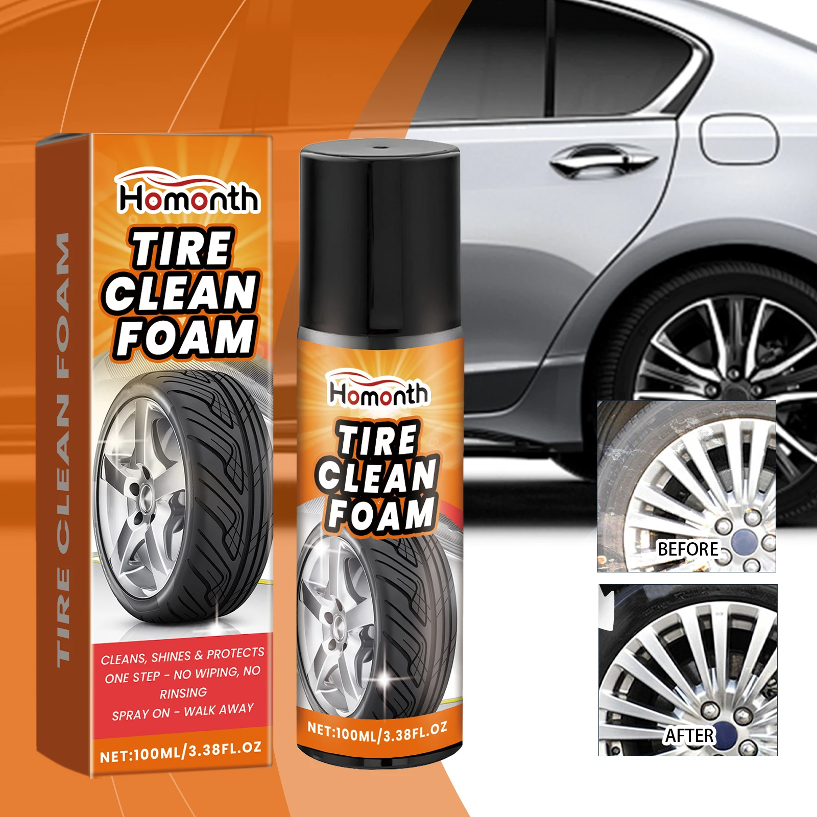 Car Wheel Alloy Rim Cleaner Degreaser Spray Tire Rim Cleaning Tool