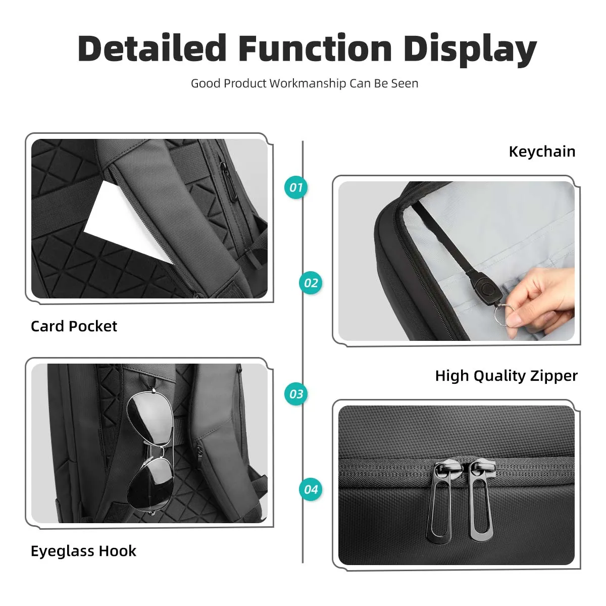 HK Men's Designer Laptop Bag Waterproof School Bags for College Boys Male Business Sports Travel Backpack Men With USB Charging 6