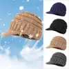 Fashion Coldproof Windproof Warm Knitted Hats Thickened Soft Knit Baseball Caps Solid Color Beanies Caps for Autumn Winter 4