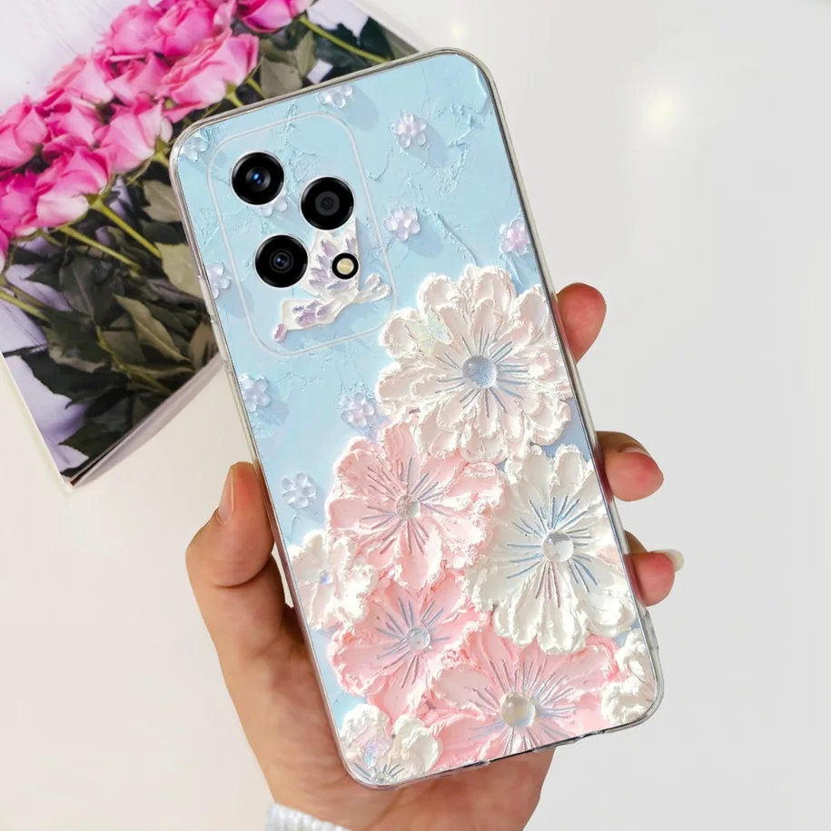 Floral Transparent Soft Silicone Phone Case - Protective Bumper